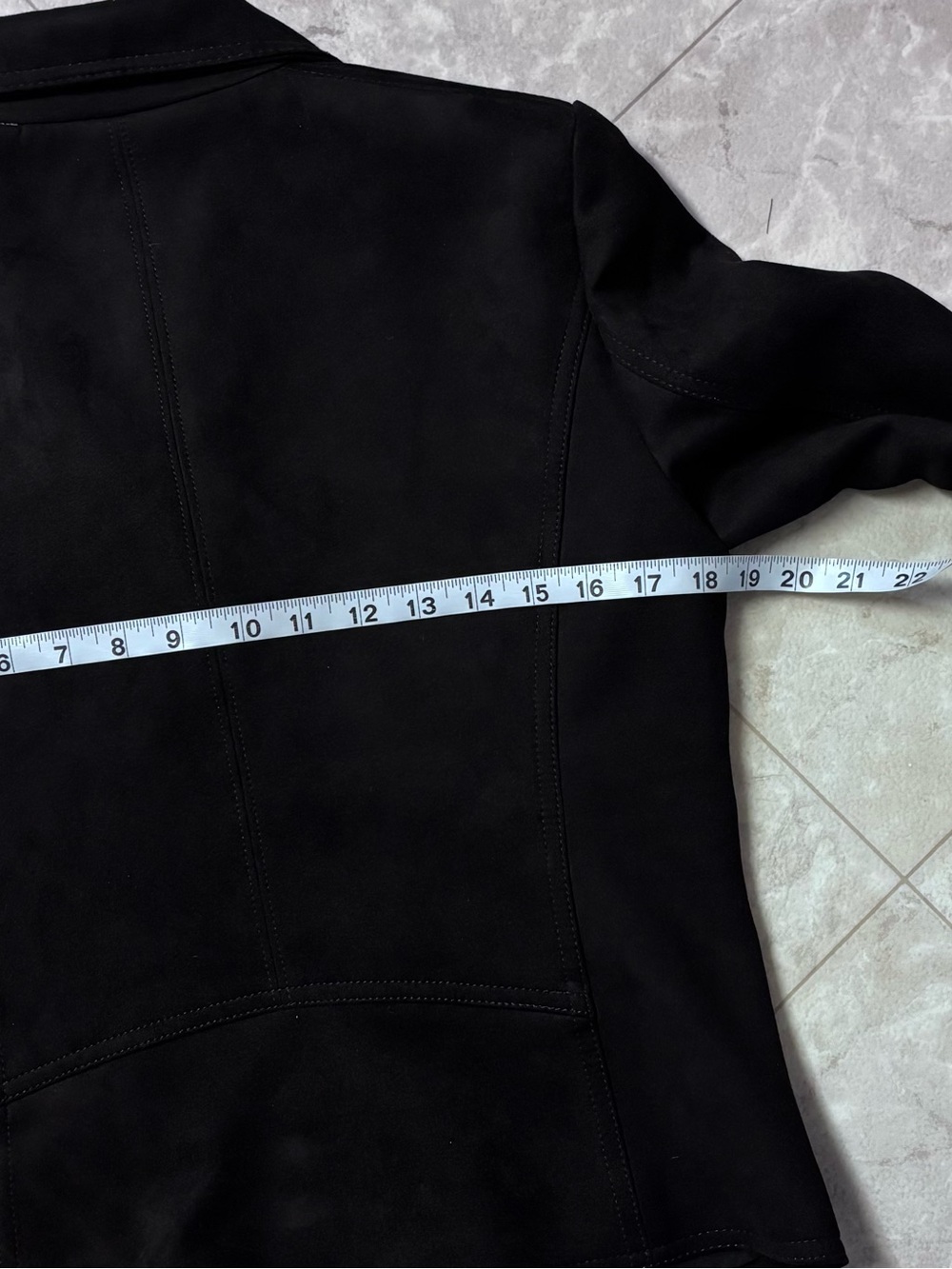 WHBM Vegan Ultra Suede Black Moto Jacket Size 6 EUC - Picture 10 of 15